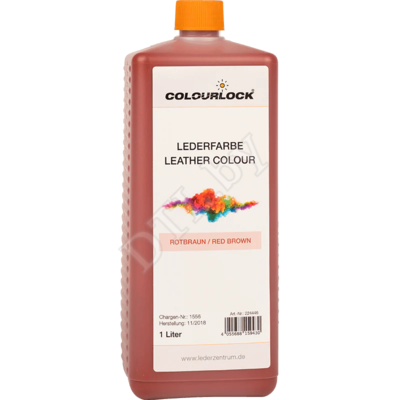 COLOURLOCK Краска для кожи Lederfarbe rotbraun, красно-коричневая 1 л