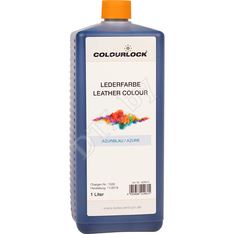 COLOURLOCK Краска для кожи Lederfarbe azurblau, лазурно-голубая 1 л