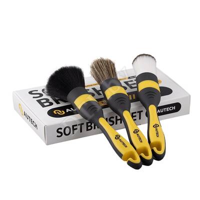 Набор кистей с мягким ворсом Soft Brush Set, к-т из 3-х штук, Autech