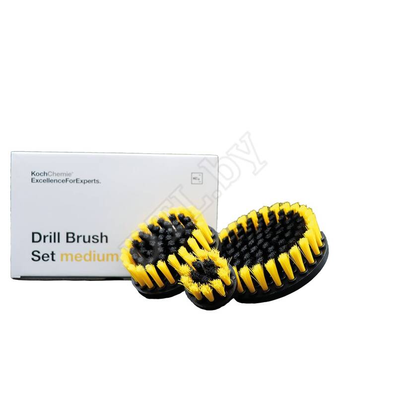 Drill Brush Set medium Набор из 3-х щеток-насадок со средней степенью жесткости щетины Koch-Chemie